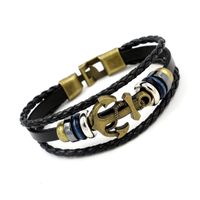 Fashion Round Leather Braid Unisex Bracelets main image 2