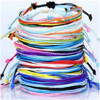 Ethnic Style Waves Wax Line Knitting Unisex Bracelets main image 1