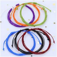 Ethnic Style Waves Wax Line Knitting Unisex Bracelets main image 4