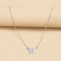 1 Piece Fashion Maple Leaf Heart Shape Butterfly Alloy Women's Pendant Necklace sku image 3
