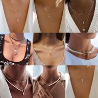 1 Piece Fashion Snake Butterfly Alloy Pearl Inlay Artificial Diamond Women's Pendant Necklace main image 1