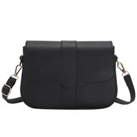 Women's Pu Leather Solid Color Fashion Square Magnetic Buckle Crossbody Bag sku image 3