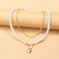 1 Piece Fashion Snake Butterfly Alloy Pearl Inlay Artificial Diamond Women's Pendant Necklace sku image 5