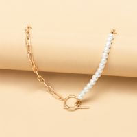 1 Piece Fashion Snake Butterfly Alloy Pearl Inlay Artificial Diamond Women's Pendant Necklace sku image 2