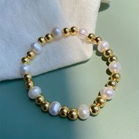 1 Piece Fashion Geometric Freshwater Pearl Plating Bracelets main image 5
