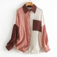 Fashion Solid Color Cotton Turndown Long Sleeve Drop Sleeve Pocket Coat main image 5