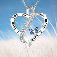 1 Piece Fashion Heart Shape Alloy Plating Rhinestones Women's Pendant Necklace main image 6