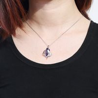 1 Pieza Moda Mariposa Aleación Enchapado Cristal Artificial Diamantes De Imitación Mujeres Collar Colgante main image 3