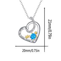 1 Piece Fashion Mama Letter Heart Shape Alloy Plating Rhinestones Mother's Day Women's Pendant Necklace main image 5