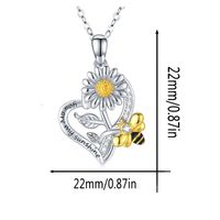 1 Piece Fashion Heart Shape Alloy Plating Rhinestones Women's Pendant Necklace main image 2