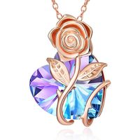 1 Pieza Moda Forma De Corazón Aleación Enchapado Diamantes De Imitación Mujeres Collar Colgante sku image 2