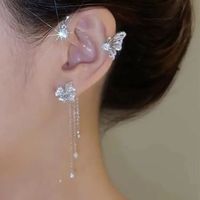 Moda Borla Mariposa Aleación Cobre Diamante De Imitación Mujeres Pinzas Para Las Orejas sku image 4