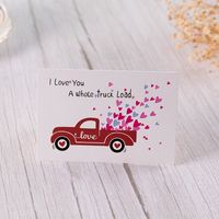 Valentine's Day Sweet Letter Heart Shape Elephant Paper Wedding Festival Card sku image 2