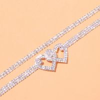 Fashion Heart Shape Alloy Inlay Artificial Gemstones Women's Anklet main image 5