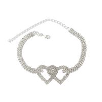 Fashion Heart Shape Alloy Inlay Artificial Gemstones Women's Anklet main image 2