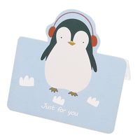 Mother's Day Sweet Penguin Letter Heart Shape Paper Festival Card 1 Piece main image 5