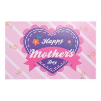 Mother's Day Fashion Mama Letter Heart Shape Flower Paper Festival Card 1 Piece main image 2