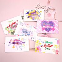 Mother's Day Fashion Mama Letter Heart Shape Flower Paper Festival Card 1 Piece main image 3