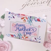 Mother's Day Fashion Mama Letter Heart Shape Flower Paper Festival Card 1 Piece sku image 5