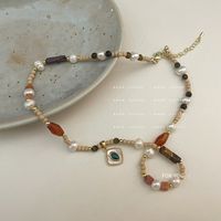 1 Piece Retro Geometric Beaded Plating Women's Necklace sku image 7