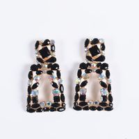 1 Pair Fashion Geometric Alloy Plating Metal Artificial Gemstones Women's Earrings sku image 3