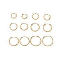1 Pair Simple Style Circle Metal Gold Plated Women's Hoop Earrings main image 2