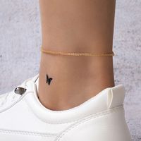 1 Piece Simple Style Solid Color Alloy Women's Anklet main image 1