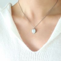 Collier Pendentif Simple En Acier Titane sku image 1