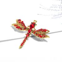 Fashion Dragonfly Alloy Inlay Rhinestones Unisex Brooches main image 5