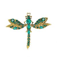 Fashion Dragonfly Alloy Inlay Rhinestones Unisex Brooches sku image 2