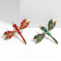 Fashion Dragonfly Alloy Inlay Rhinestones Unisex Brooches main image 1