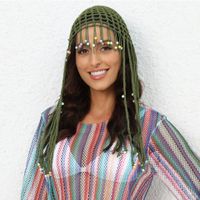 Mujeres Moda Color Sólido Con Cuentas Trenza Sin Alero Sombrero De Beanie sku image 6
