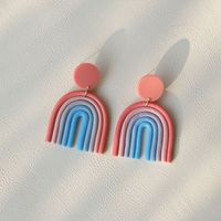 1 Pair Korean Style Rainbow Soft Clay Women's Drop Earrings sku image 5