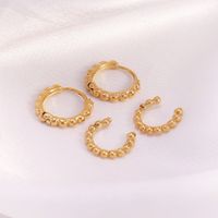 1 Pair Retro Waves Plating Stainless Steel Gold Plated Earrings main image 4