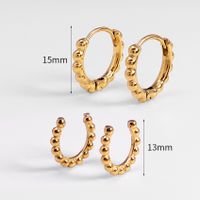 1 Pair Retro Waves Plating Stainless Steel Gold Plated Earrings main image 2