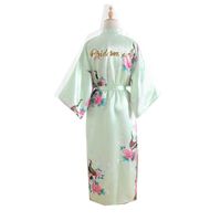 Peacock Letter Flower V Neck Imitated Silk Polyester Pajamas main image 3