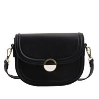 Women's Small Pu Leather Solid Color Fashion Square Magnetic Buckle Crossbody Bag sku image 1