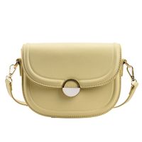 Women's Small Pu Leather Solid Color Fashion Square Magnetic Buckle Crossbody Bag sku image 3