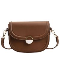 Women's Small Pu Leather Solid Color Fashion Square Magnetic Buckle Crossbody Bag sku image 4