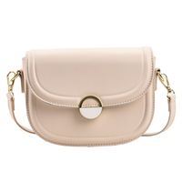 Women's Small Pu Leather Solid Color Fashion Square Magnetic Buckle Crossbody Bag sku image 2