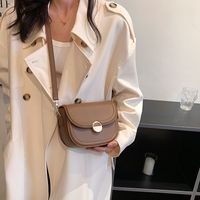 Women's Small Pu Leather Solid Color Fashion Square Magnetic Buckle Crossbody Bag main image 2