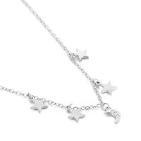 Fashion Star Heart Shape Titanium Steel Plating Pendant Necklace 1 Piece sku image 1