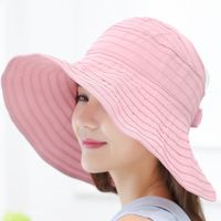 Women's Fashion Solid Color Side Of Fungus Sun Hat sku image 4