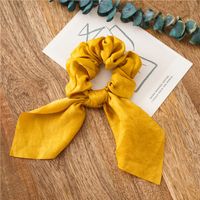 Simple Style Commute Solid Color Cloth Handmade Pleated Hair Tie sku image 1