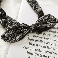 Simple Style Knot Cloth Printing Pleated Hair Band 1 Piece main image 2