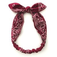 Simple Style Knot Cloth Printing Pleated Hair Band 1 Piece main image 3