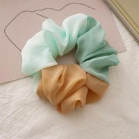 Cute Color Block Cloth Pleated Hair Tie 1 Piece sku image 9