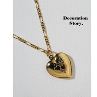Moda Forma De Corazón Cobre Oro Con Incrustaciones Collar Colgante 1 Pieza main image 4