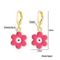 Fashion Flower Mushroom Copper Enamel Drop Earrings 1 Pair main image 2