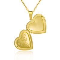 Fashion Heart Shape Stainless Steel Copper Plating Pendant Necklace 1 Piece main image 2